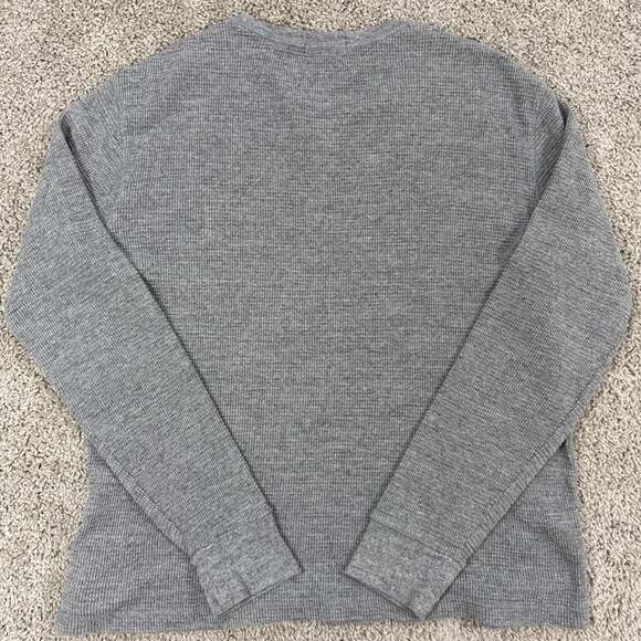 Polo Ralph Lauren Mens Custom Slim Fit Waffle Knit Long Sleeve Shirt Grey Size L - Picture 2 of 7